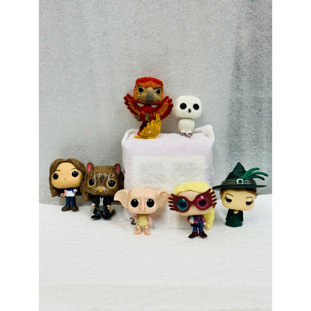 Funko Pop Harry Potter Figures Collection Hedwig Dobby Luna‎ Fawkes Lot of 7
